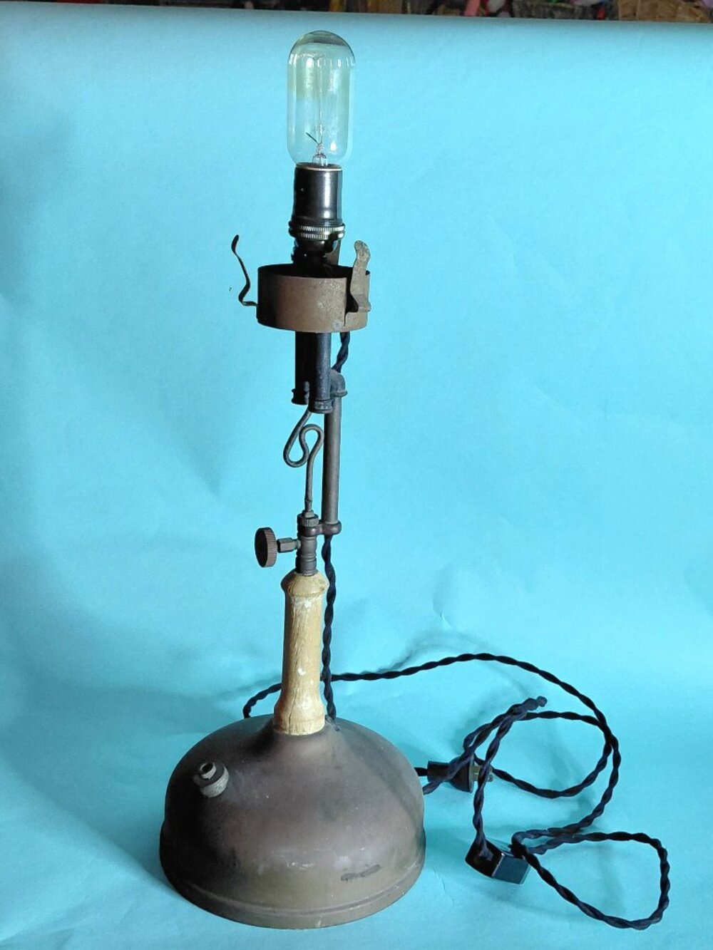 Steam Punk Rustic Americana - one of a kind - moodlamp home décor table lamp.